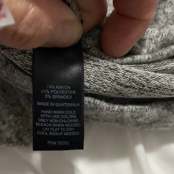 Express Grey Off the Shoulder Knit Bodycon Dress - Picture 2 of 2